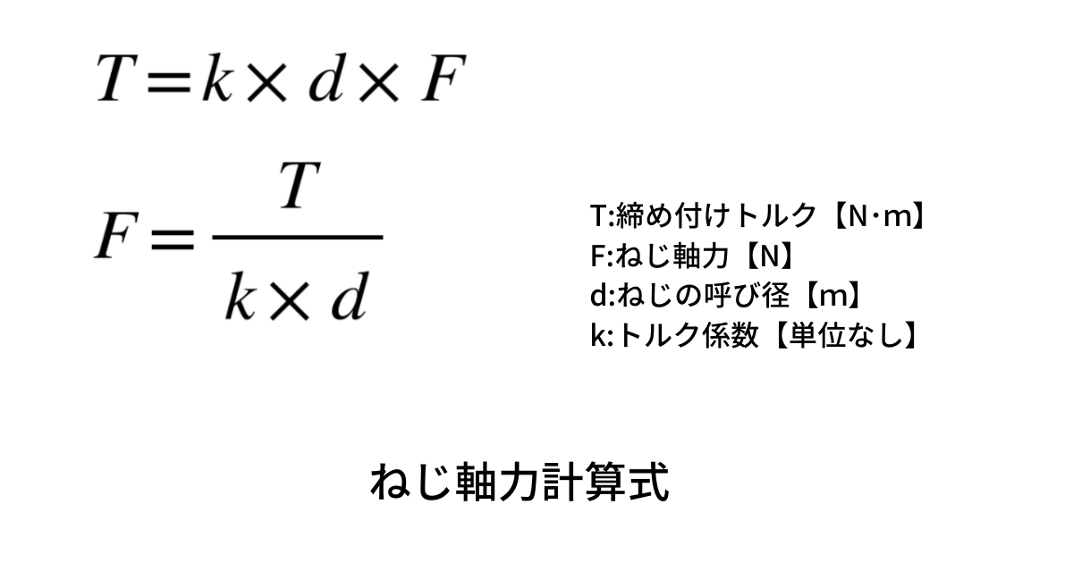 ねじの締結原理と締め付け軸力を理解する|機械設計者ならこれだけは